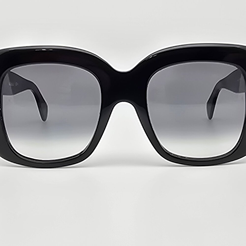 Celine CL41433/S 807 Black Frame Grey Gradient Lens Oversized Sunglasses w/ Case - Picture 2 of 15